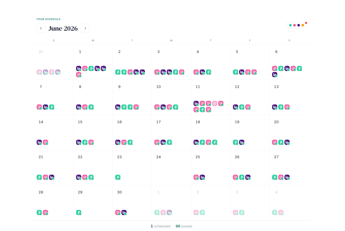 Your posting calendar